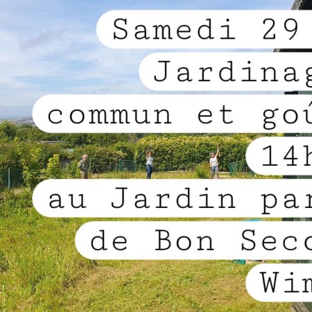 Jardinage en commun et goûter